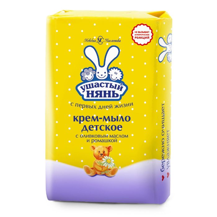 

Детское крем-мыло Ушастый нянь, с оливковым маслом и ромашкой, 90 г (2 шт)