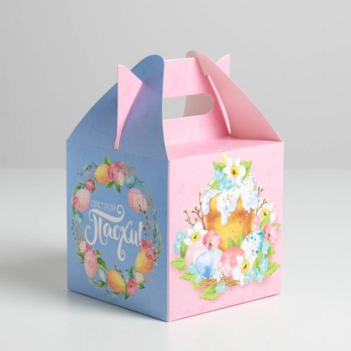 

Коробка складная Дарите Счастье Светлой Пасхи 14 x 14 x 14 см, Голубой;розовый
