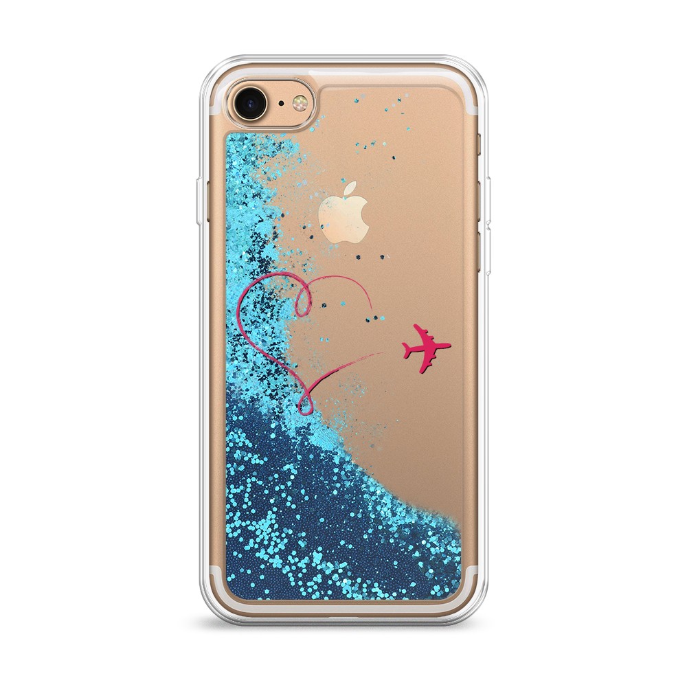

Чехол Awog на Apple iPhone 7 / Айфон 7 "Сердце и самолет", Разноцветный, 10693-1