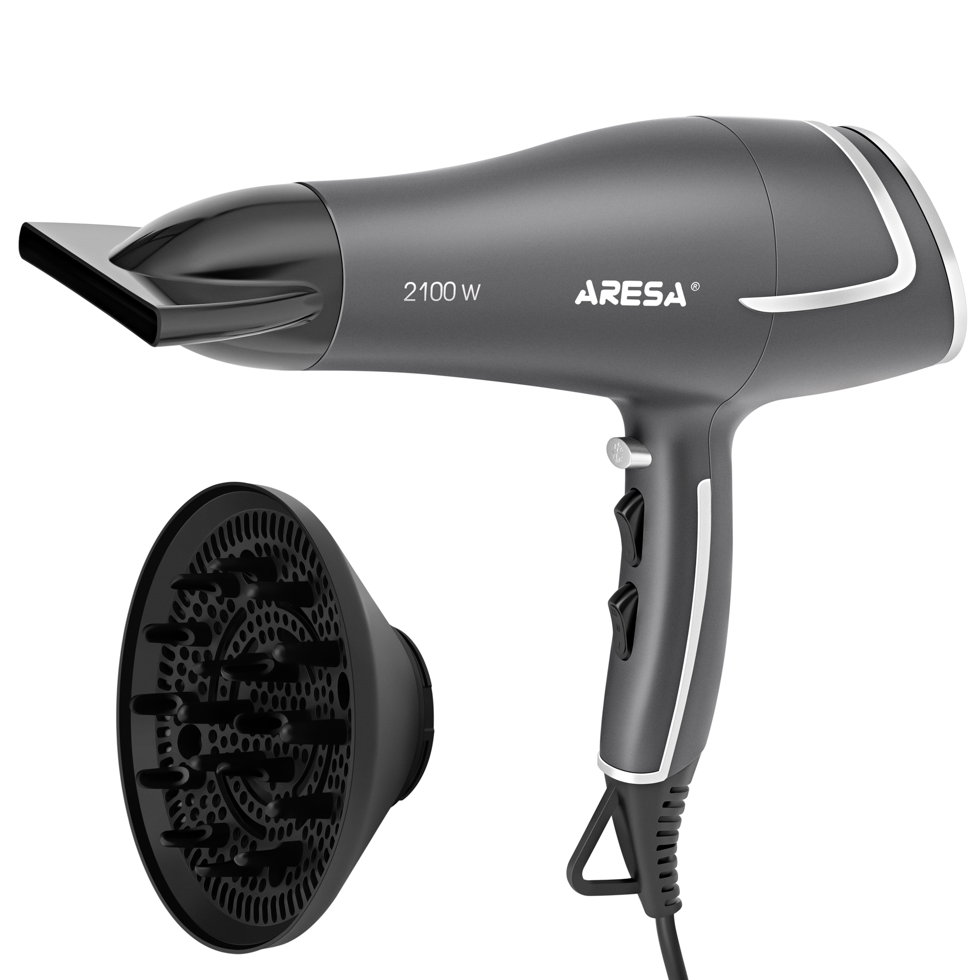 

Фен Aresa AR-3232 2100 Вт серый, AR-3232