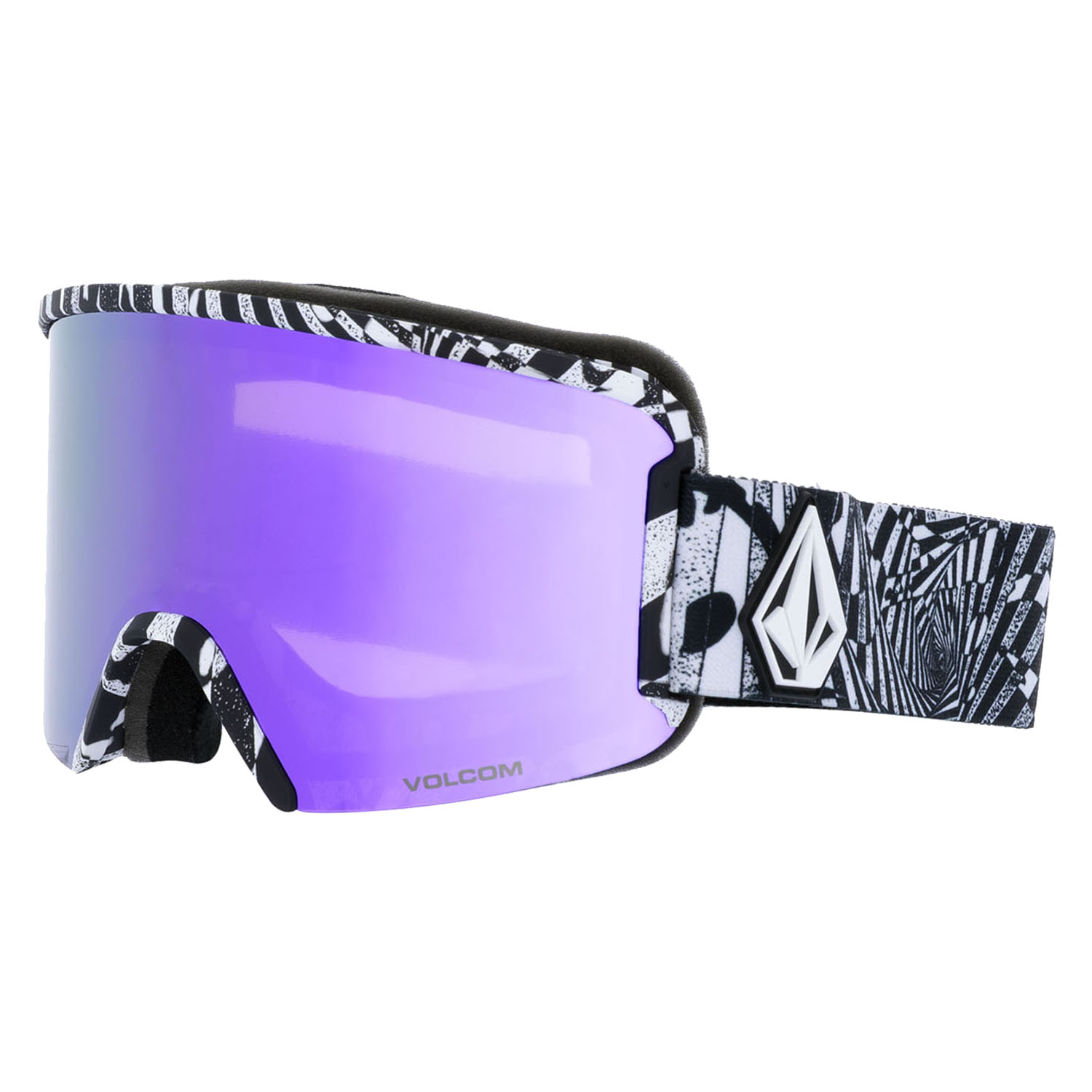 Маска Горнолыжная Volcom Garden Op Art Purple Chrome Lens/Yellow Bonus Lens (Б/Р) 2023-24