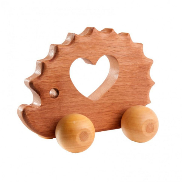 Деревянная каталка для детей Леснушки Ухти Тухти, коричневый, ИМ-ДИ-Л0910 деревянная игрушка буратино каталка синий трактор
