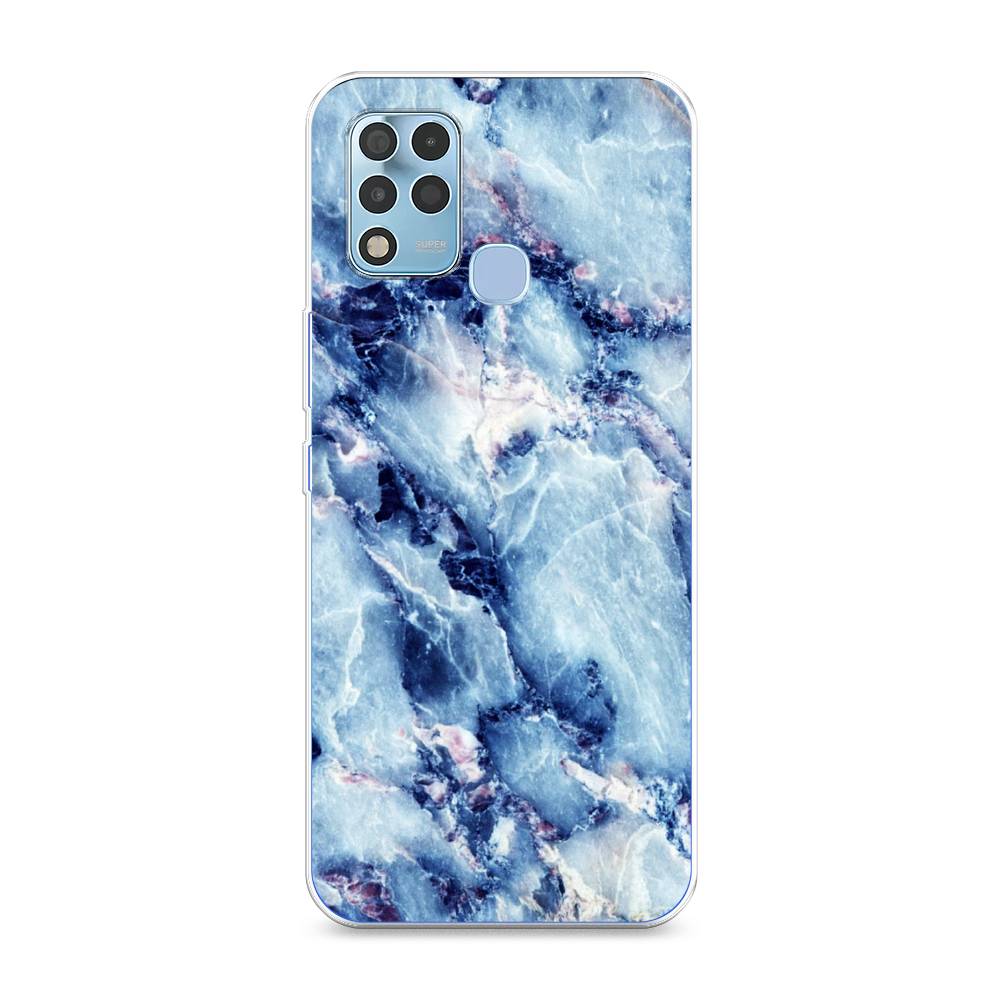 

Чехол для Infinix Hot 11 G37 "Мрамор с синими прожилками", Синий, 3102150-3