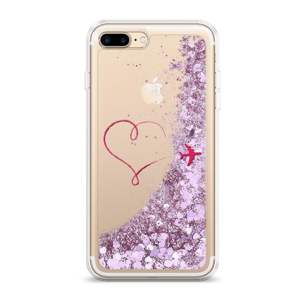 

Чехол Awog на Apple iPhone 8 Plus / Айфон 8 Plus "Сердце и самолет", 10994-1