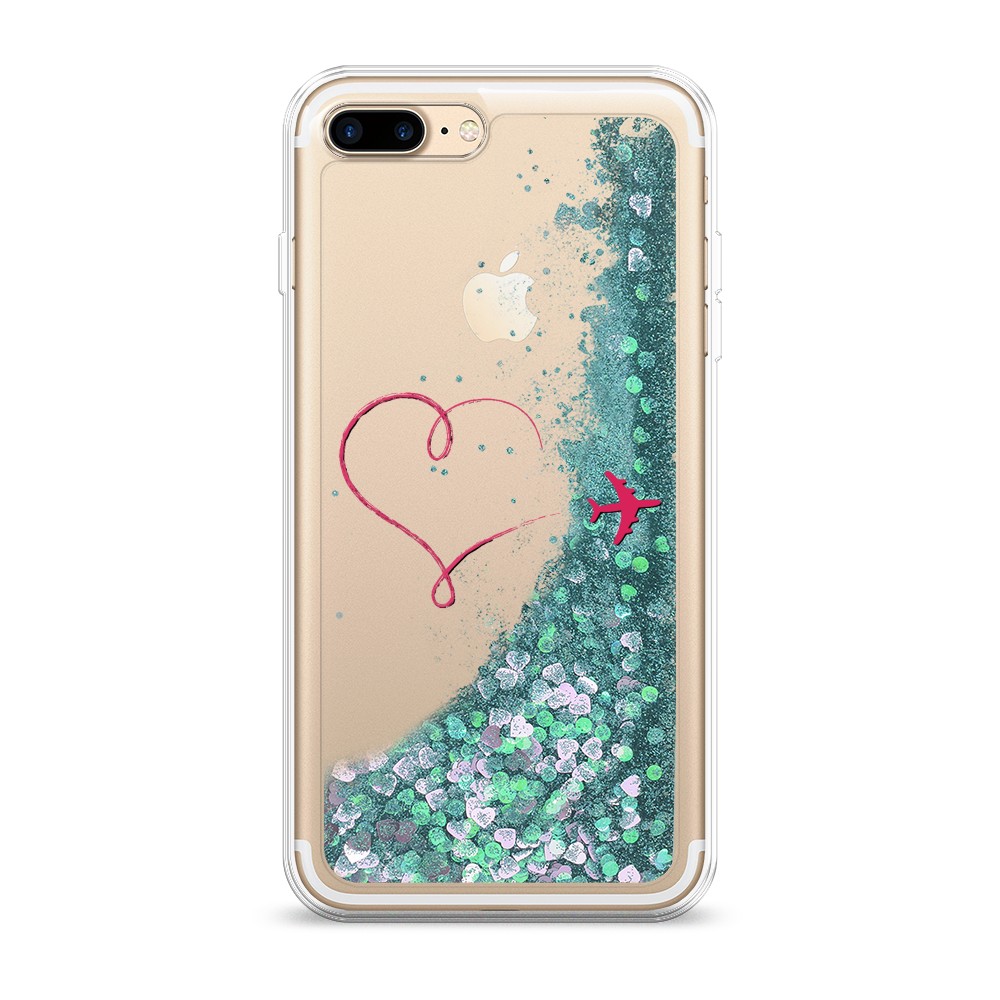 

Чехол Awog на Apple iPhone 8 Plus / Айфон 8 Plus "Сердце и самолет", 10995-1