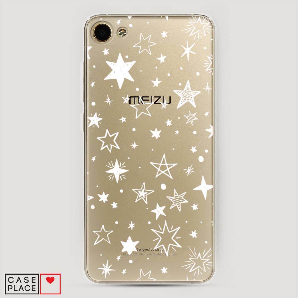 

Чехол Awog на Meizu U10 "Звездочки графика белая", Прозрачный;белый, 71250-7