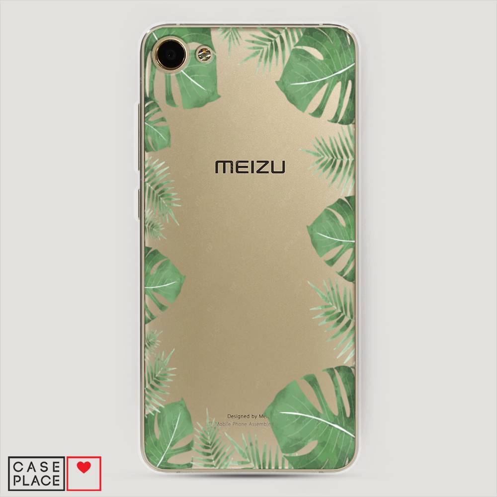 

Чехол Awog на Meizu U10 "Листья папоротника рамка", Зеленый, 71250-8