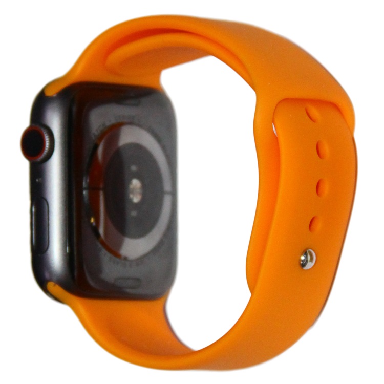 Ремешки для Watch 42/44/45/49 mm Sport Band силиконовый (размер L) <оранжевый витамин>