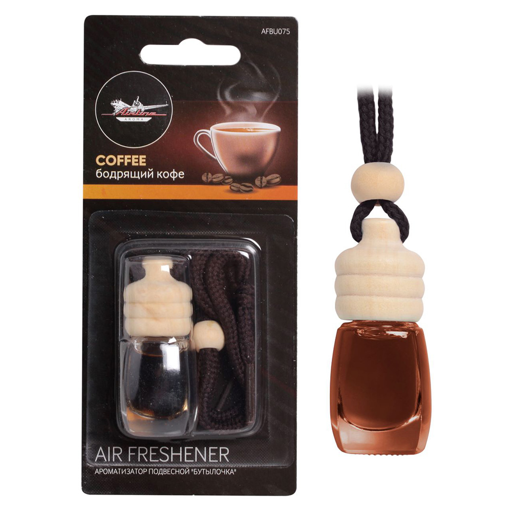 

Ароматизатор подвесной Бутылочка "Бодрящий кофе" AFBU075, Коричневый