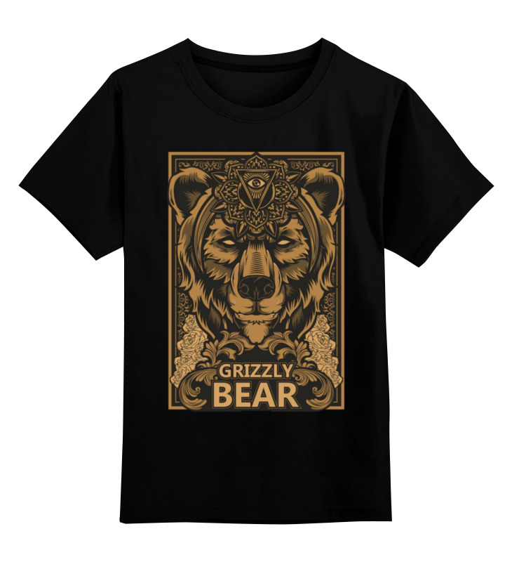

Футболка детская Printio grizzly цв. черный р. 152, grizzly