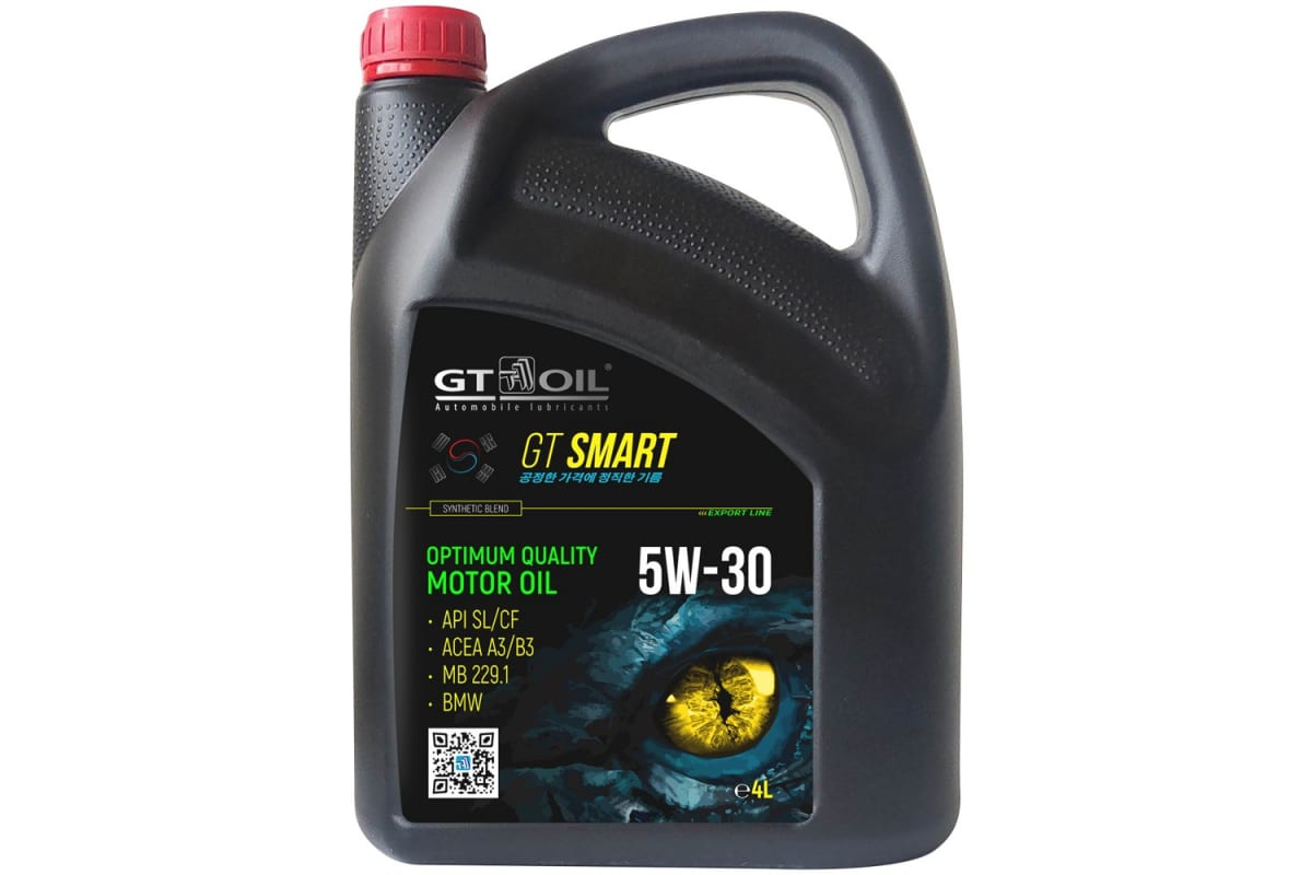 

Масло моторное GT OIL Smart 5W-30 полусинтетическое 4 л 8809059408834