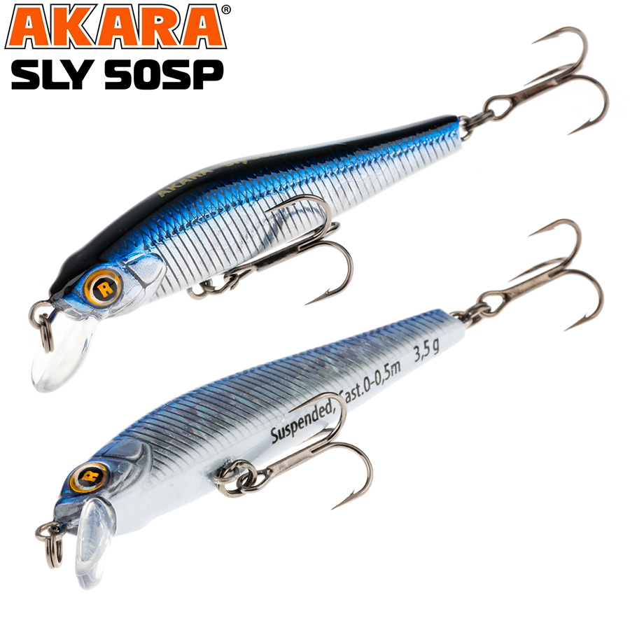 

Воблер Akara Sly 50SP 3,5 гр 1/8 oz 2,0 in A158, Разноцветный, Sly