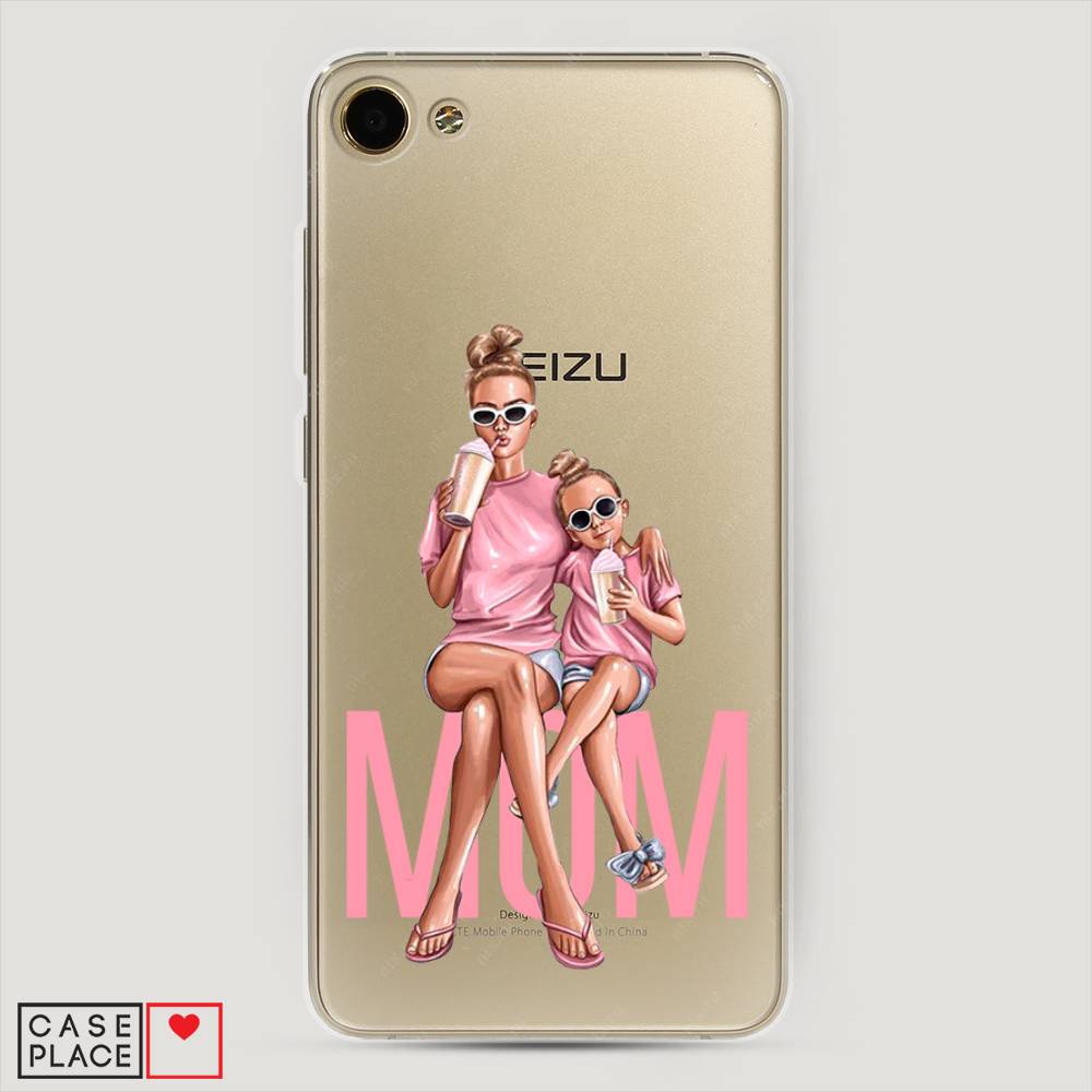 

Чехол Awog на Meizu U10 "Lovely mom", Синий;бежевый;розовый, 71250-7