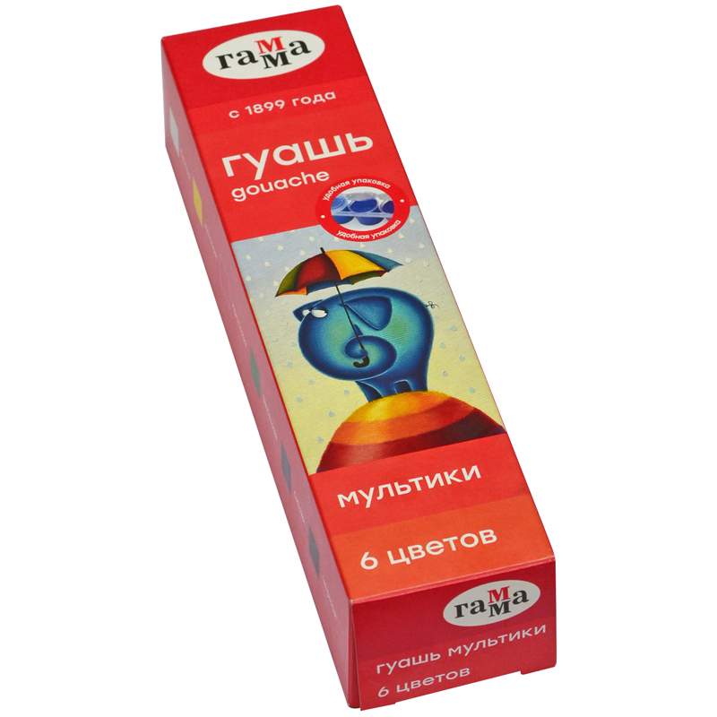 

Гуашь Гамма "Мультики" 343513, 6 цв., 10 наборов, Разноцветный, 343513