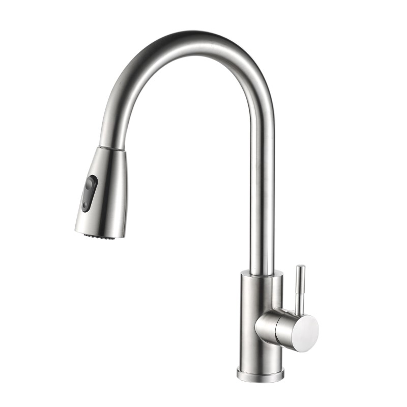 

Смеситель для кухни Haiba HB73304-2, сталь, Серебристый