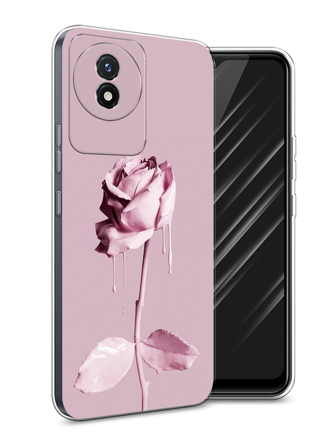 

Чехол Awog на Vivo Y02 "Роза в краске", Белый;розовый, 268150-8