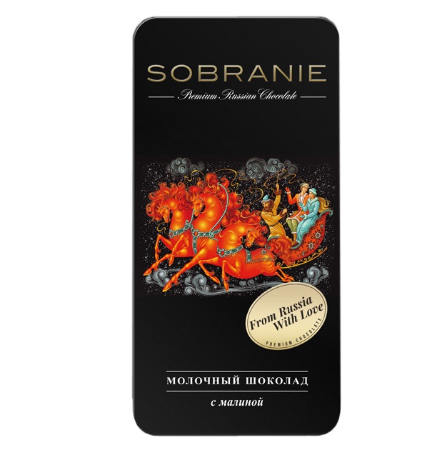 Шоколад Sobranie Молочный с малиной 90 г