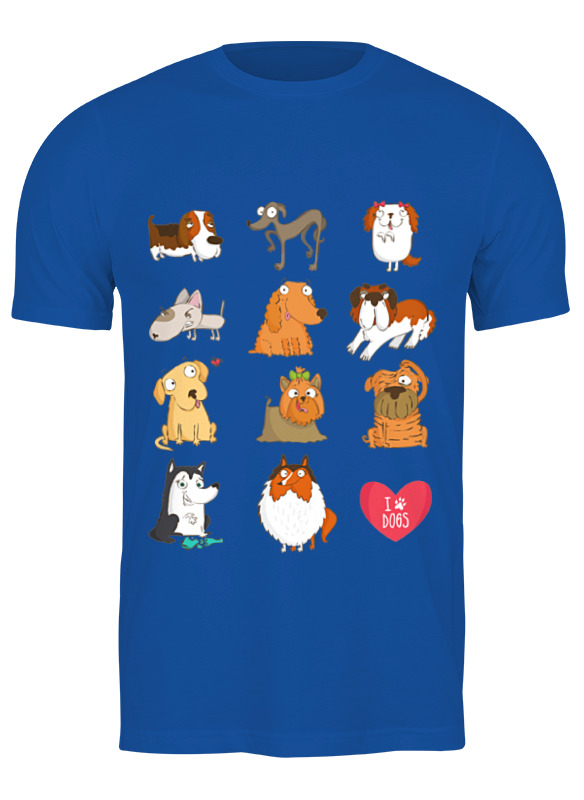

Футболка мужская Printio Собаки синий 3XL, Собаки
