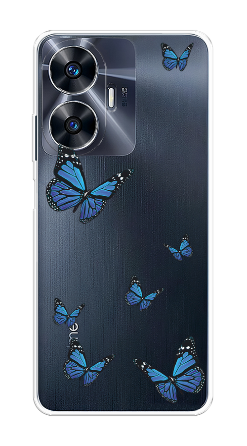 

Чехол Homey на Realme C55 "Blue butterflies", Синий;черный, 2513850-1