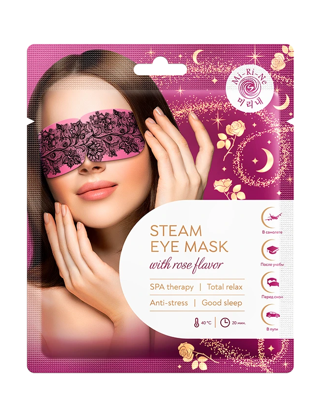 SPA-маска Mi-Ri-Ne теплая расслабляющая для глаз с ароматом розы darlinkey крем маска для рук с ароматом земляники 120 0