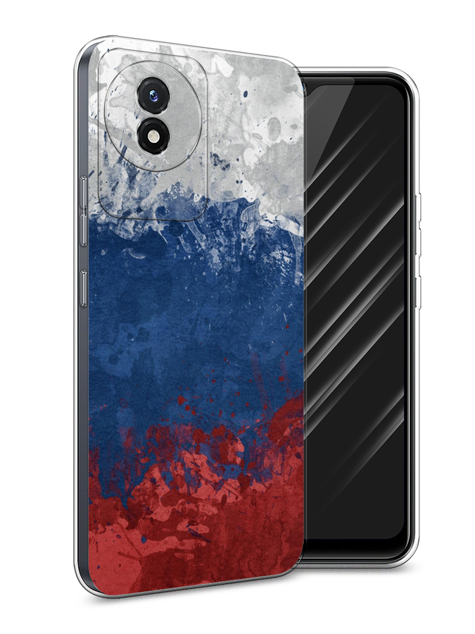 

Чехол Awog на Vivo Y02 "Флаг России неровный", Белый;синий;красный, 268150-5
