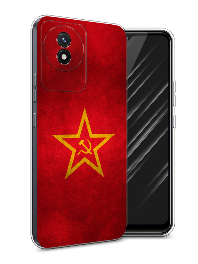 

Чехол Awog на Vivo Y02 "Красное знамя", Желтый;красный, 268150-10