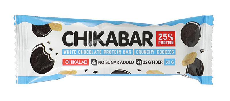 

Батончики Chikalab Chikabar с белым шоколадом печенье с кремом 60 г