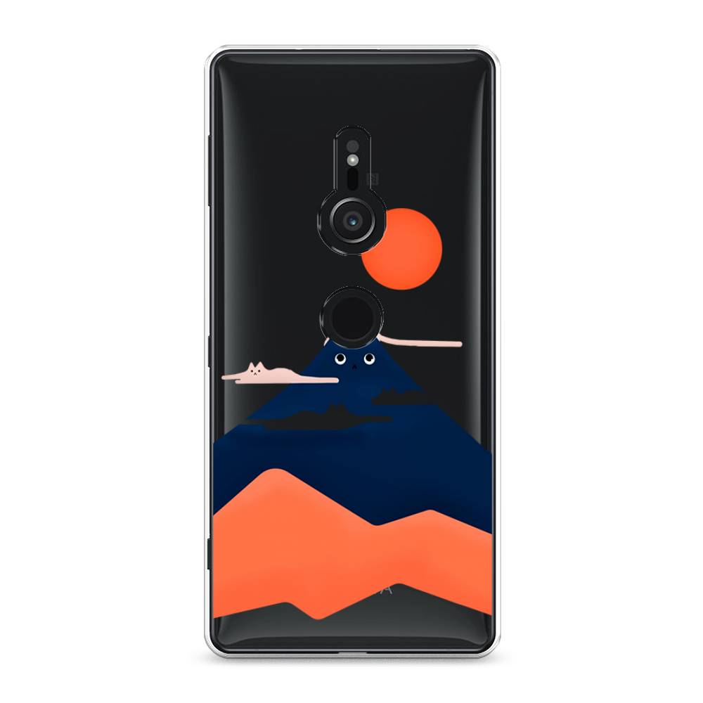 

Чехол для Sony Xperia XZ2 "Кот-гора", Черный;оранжевый, 52850-4