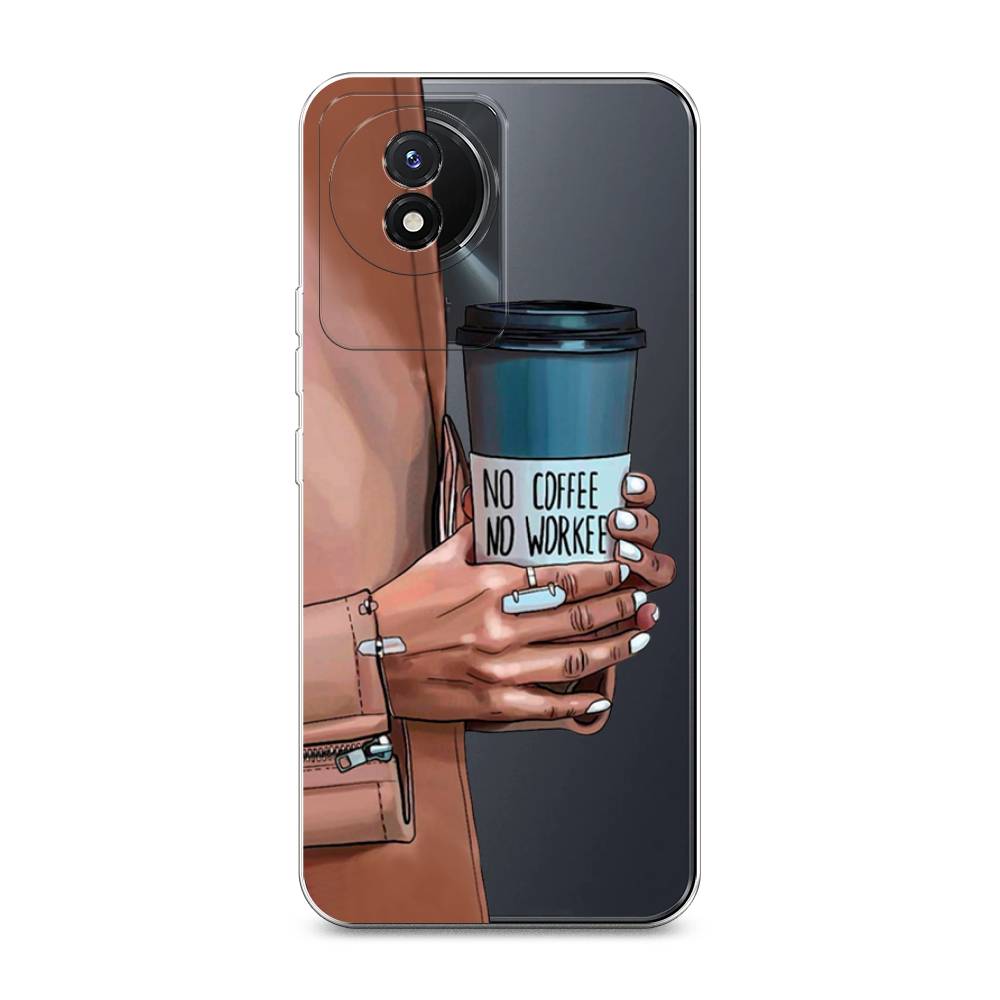

Чехол Awog на Vivo Y02 "No coffee", Синий;бежевый;коричневый, 268150-7