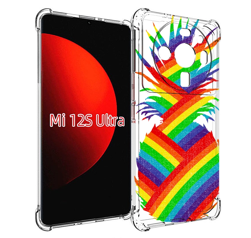

Чехол MyPads радужный ананас для Xiaomi 12S Ultra, Прозрачный, Tocco