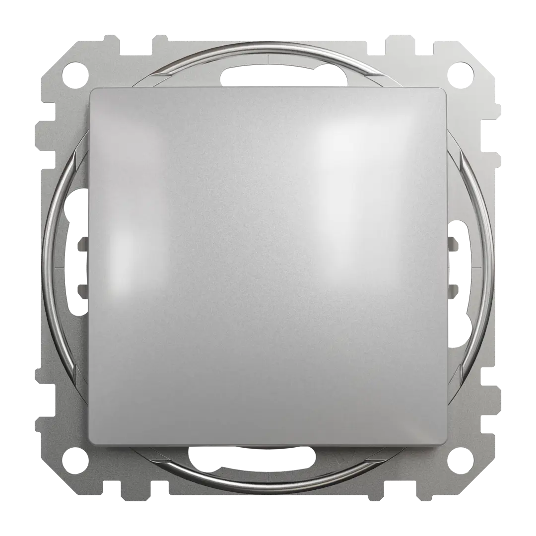 

Переключатель встраиваемый Schneider Electric Sedna Design 1 клавиша, цвет алюминий, Серебристый