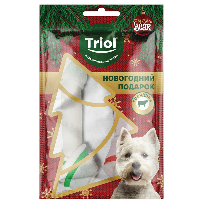 

Лакомство для собак Triol Подарочные косточки, 60 г
