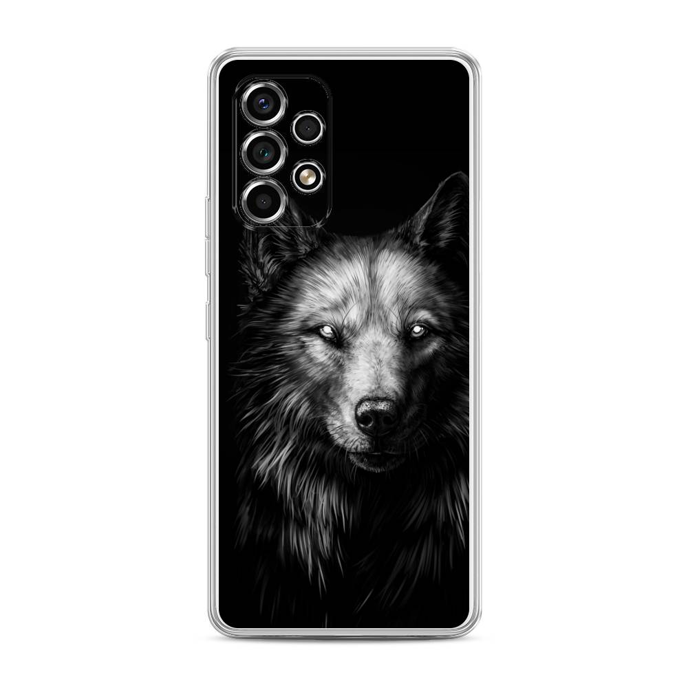 фото Чехол awog "волк черно белый" для samsung galaxy a53