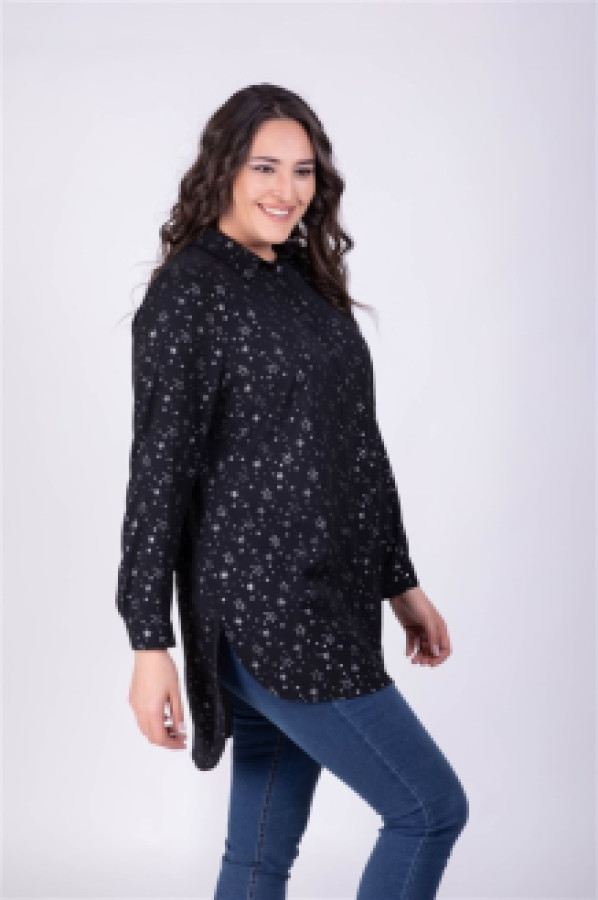

Рубашка женская My Line Moda 470 черная 50 (доставка из-за рубежа), Черный, 470