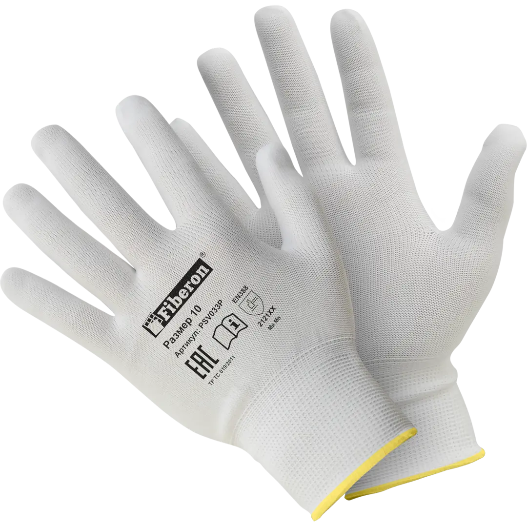Перчатки рабочие тонкие для поклейки обоев нейлоновые размер 10 виледа перчатки для деликатных работ m