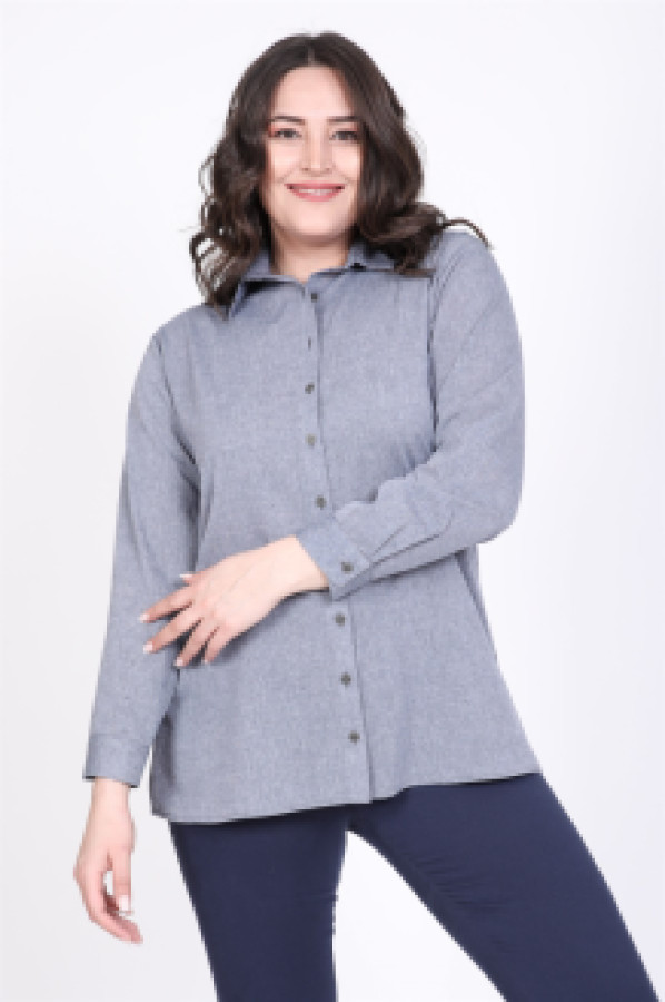 

Рубашка женская My Line Moda 774 синяя 46 (доставка из-за рубежа), Синий, 774