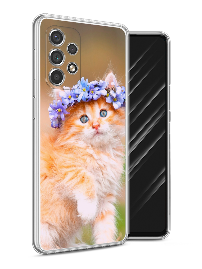 

Чехол Awog на Samsung Galaxy A53 / Самсунг A53 "Рыжий кот в венке", Коричневый;синий, 2104550-1