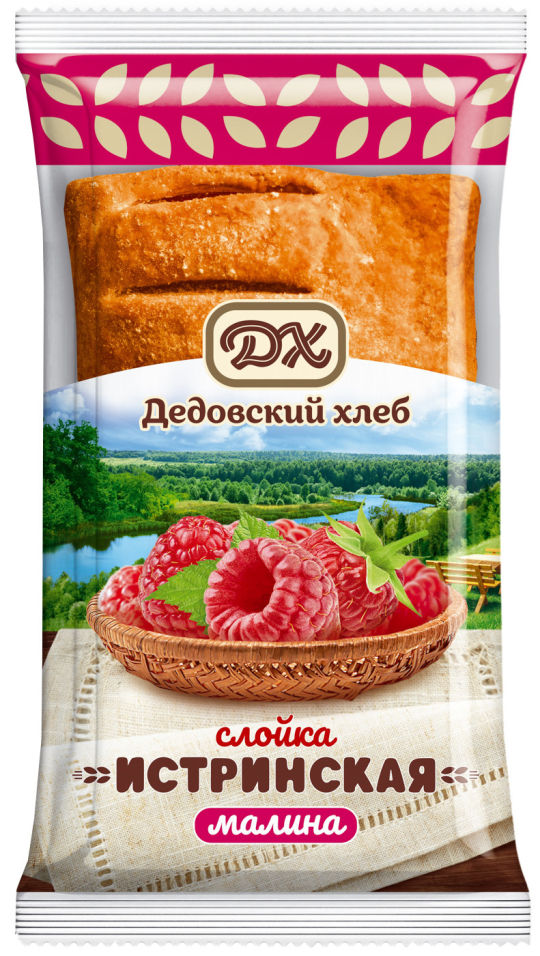 

Слойка Дедовский хлеб Истринская с малиной 70г