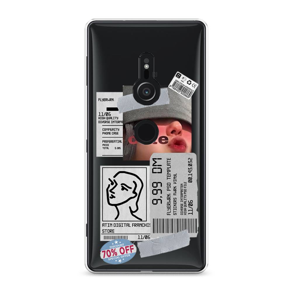 

Чехол для Sony Xperia XZ2 "Cute girl collage", Розовый;серый;голубой, 52850-6