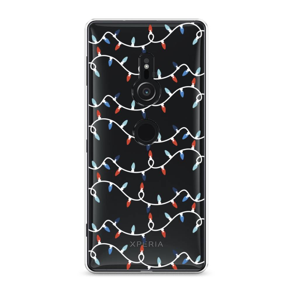 

Чехол на Sony Xperia XZ2 "Разноцветная гирлянда", Белый;красный;синий, 52850-5