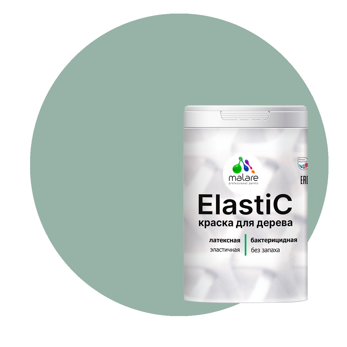 Краска Malare Elastic для деревянных поверхностей, мятный леденец, 1 кг. блок для йоги 23 × 15 × 8 см 120 г мятный