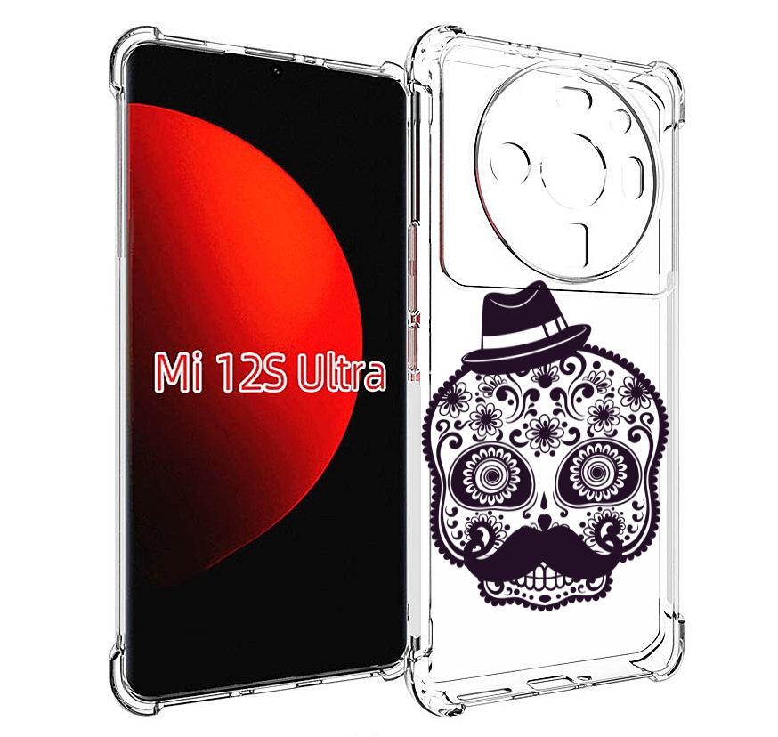 

Чехол MyPads разрисованный скелет для Xiaomi 12S Ultra, Прозрачный, Tocco