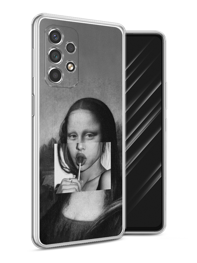 

Чехол Awog на Samsung Galaxy A53 / Самсунг A53 "Mona Lisa sucking lollipop", Серый, 2104550-9