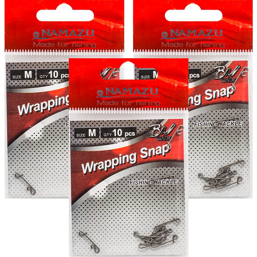 Безузловая застежка Namazu WRAPPING SNAP N-FT-WSM цв BN р M test-8 кг 3 уп 30 шт 529₽