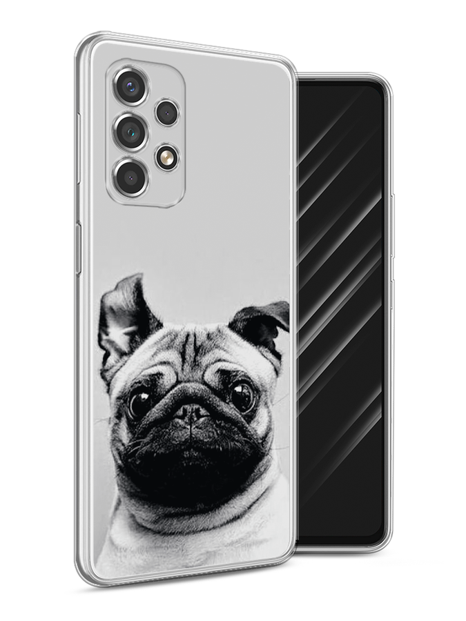 

Чехол Awog на Samsung Galaxy A53 / Самсунг A53 "Ушастый мопс", Серый, 2104550-1
