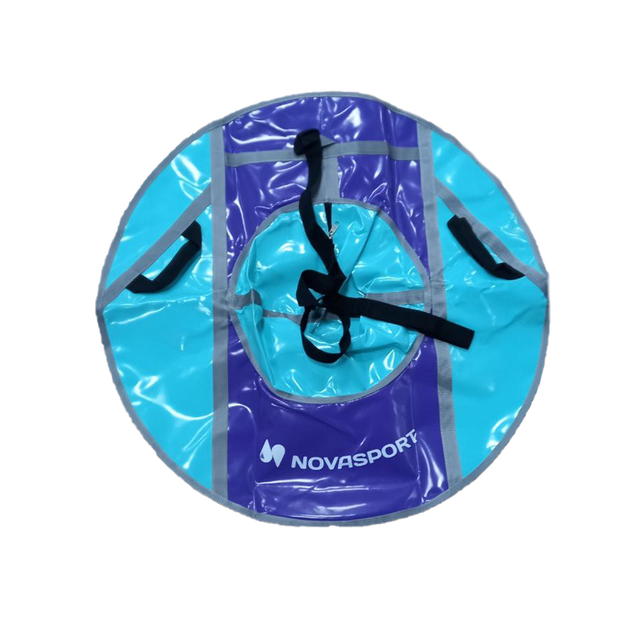 Санки надувные NovaSport 90 см тюбинг без камеры СH040.090 фиолетовый/мятный фиолетовый