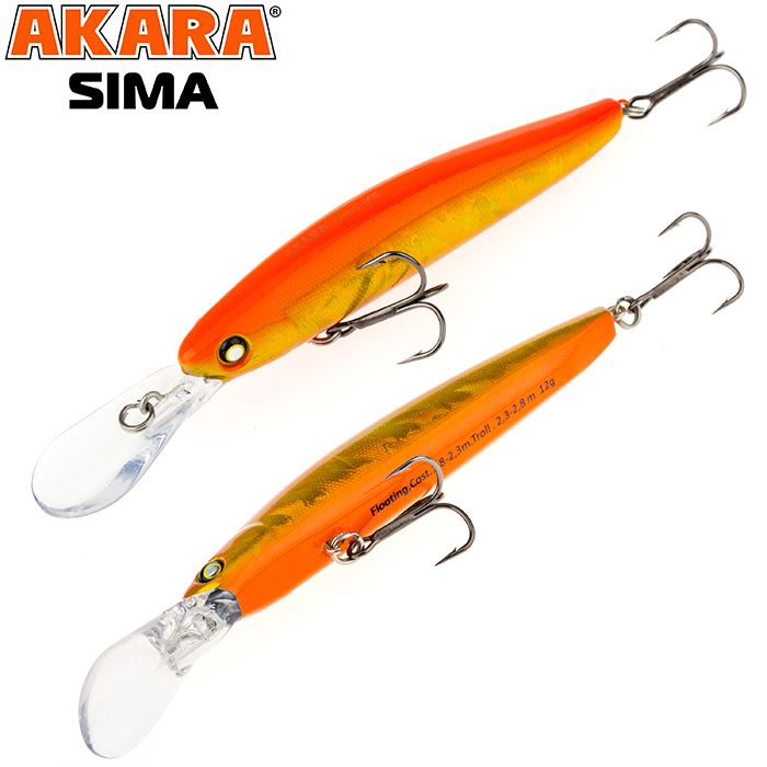 

Воблер Akara Sima 90F 12 гр 3/7 oz 3,5 in A86, Разноцветный, Sima