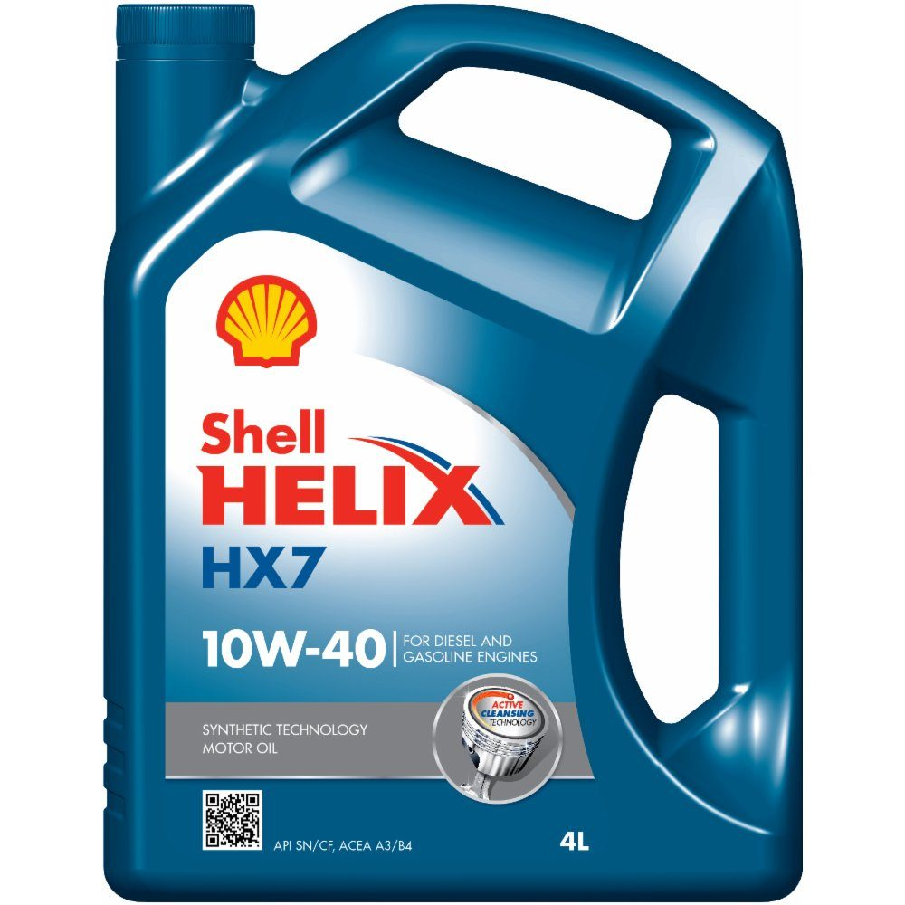 фото Масло моторное shell helix hx7 10w-40 полусинтетическое 4 л 550051575