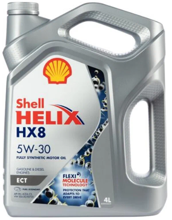 Моторное масло Shell синтетическое Helix HX8 Synthetic A3/B3 5W30 4л