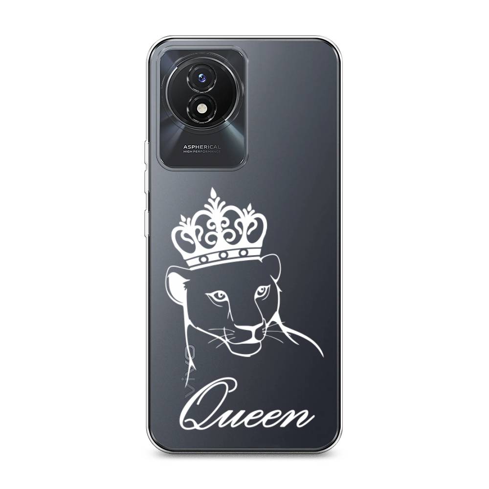 

Чехол Awog на Vivo Y02 "Львица королева", Бежевый;прозрачный, 268150-7